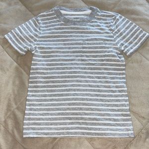 Carter’s Gray & White Striped Pocket T Shirt 4T